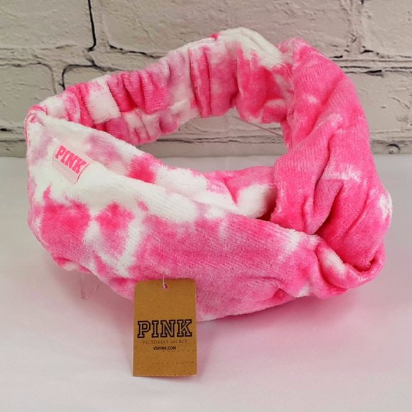 'PINK' VICTORIA'S SECRET TIE-DYE KNOTTED HEADWRAP/ BAND - Picture 16 of 16